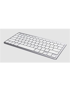 TRUST Teclado Compacto Bluetooth Ultrafino Plata Para PC Tableta Smartphone 24654