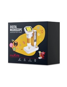 MAXLIFE Microscopio Digital  MXDM-200 Con Soporte 50X-1000X 720P,1080P Naranja