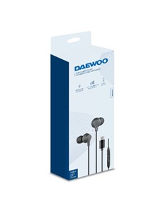 DAEWOO Auricular Cable Tipo C y Con Microfono DW2015 Negro
