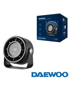 DAEWOO Ventilador Sobremesa Recargable DW9018 4 Velocidades Selector Tactil Negro