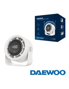 DAEWOO Ventilador Sobremesa Recargable DW9019 Blanco 4 Velocidades Selector Tactil