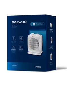 DAEWOO Calefactor de Aire 2000W DW9517 Funcion Ventilador,Oscilante,Termostato Regulable