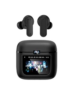 BLAUPUNKT Auricular Bluetooth BLP4962-133 Negro Con Estuche de Carga y Pantalla,Cancelacion de Ruido