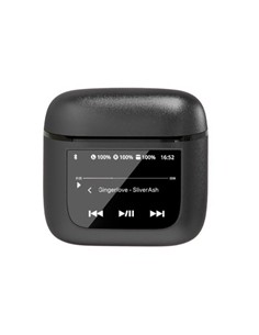 BLAUPUNKT Auricular Bluetooth BLP4962-133 Negro Con Estuche de Carga y Pantalla,Cancelacion de Ruido