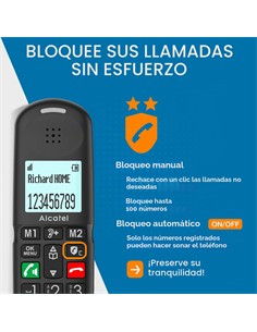 ALCATEL Telefono Inalambrco XL685 Negro Teclas Grandes Compatible Con Aaudifono