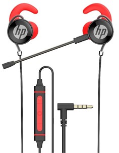HP Auricular Estereo Con Cable Jack 3.5mm Rojo DHE-7004 Doble Microfono