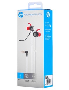 HP Auricular Estereo Con Cable Jack 3.5mm Rojo DHE-7004 Doble Microfono