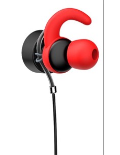 HP Auricular Estereo Con Cable Jack 3.5mm Rojo DHE-7004 Doble Microfono
