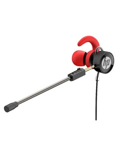 HP Auricular Estereo Con Cable Jack 3.5mm Rojo DHE-7004 Doble Microfono