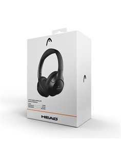 HEAD Auricular de Casco Bluetooth Cancelacion de Ruido 30H Resist al Sudor Negro Plegable Con Funda