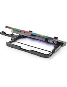 NGS Base Refrigeradora Para Portatil 15.6"HERO STAND ,Con Soporte Para Movil y Luz led