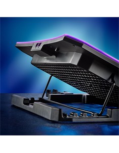 NGS Base Refrigeradora Para Portatil 15.6"HERO STAND ,Con Soporte Para Movil y Luz led