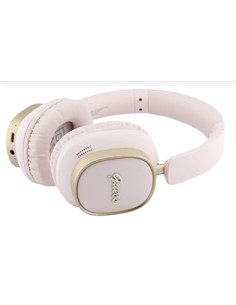 GUESS Auricular de Casco Bluetooth ENC Rosa Dorado Cancela.Ruido en Mic. 26H Asistente Por Voz