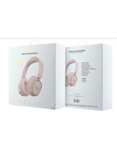 GUESS Auricular de Casco Bluetooth ENC Rosa Dorado Cancela.Ruido en Mic. 26H Asistente Por Voz