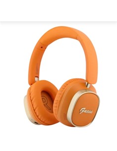 GUESS Auricular de Casco Bluetooth ENC Naranja Y Dorado Cancel.Ruido rn Mic. 26H Asistente Por Voz