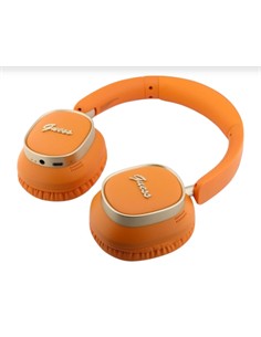 GUESS Auricular de Casco Bluetooth ENC Naranja Y Dorado Cancel.Ruido rn Mic. 26H Asistente Por Voz