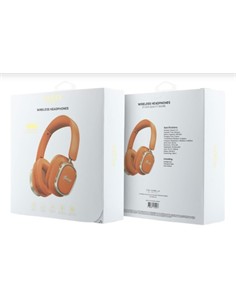 GUESS Auricular de Casco Bluetooth ENC Naranja Y Dorado Cancel.Ruido rn Mic. 26H Asistente Por Voz