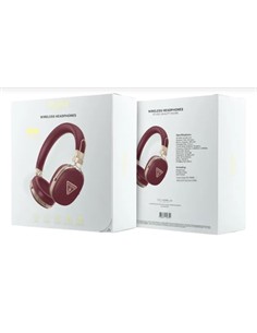 GUESS Auricular de Casco Bluetooth ENC Burdeos Y Dorado Cancel.Ruido en Mic. 26H Asistente Por Voz