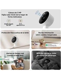 XIAOMI Smart Camara De Vigilancia C100 IP Deteccion LLanto de Bebe 2K MJSXJ25CM