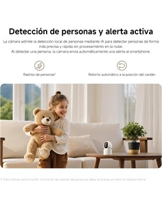 XIAOMI Smart Camara De Vigilancia C302 IP 2K Blanca Deteccion Humano y  Mascota MBC28