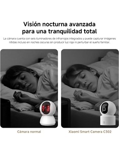 XIAOMI Smart Camara De Vigilancia C302 IP 2K Blanca Deteccion Humano y  Mascota MBC28