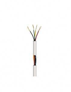 SURMEDIA Cable Telefonico 4 Hilos Redondo Blanco