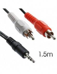 CROMAD Cable JACK 3.5mm A 2 RCA/M 1.5Mtrs