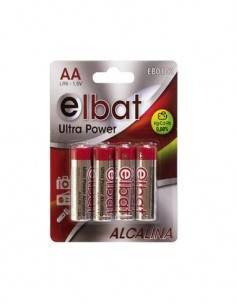 ELBAT Pack 4 Pilas Alcalina AA LR6 hg-cd-pb 0.00% ULTRA POWER