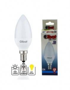 ELBAT Bombilla Led C37, 6W, 480Lm, E14, Luz Calida