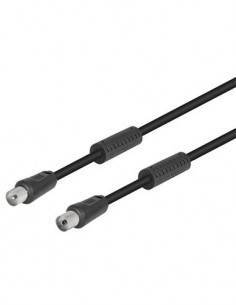 NIMO Cable Antena TV M/H Con Ferritas 2.5 Mtrs Negro WIR1227