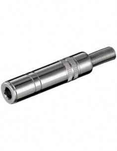 Clavija Jack 6.3mm/Hembra Estereo Metal de Soldar CON698