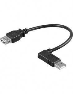 NIMO Cable Extensor Usb/M Acodado Izquierda A Usb/H Corto Negro WIR916