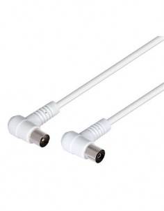 NIMO Cable Antena TV M/H Acodado 2.5Mtrs Blanco WIR1333