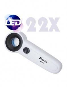 PROSKIT Lupa De Mano X22 Aumentos Luz 2 Leds Especial Joyerias