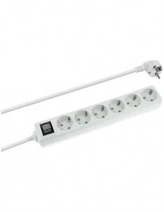 NIMO Regleta de 6 Tomas Con Interruptor Blanca Cable 3 Mtrs MEL104