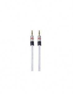 DCU Cable Audio Estereo Jack 3.5mm M/M 3mtr Blanco serie aluminio reforzado